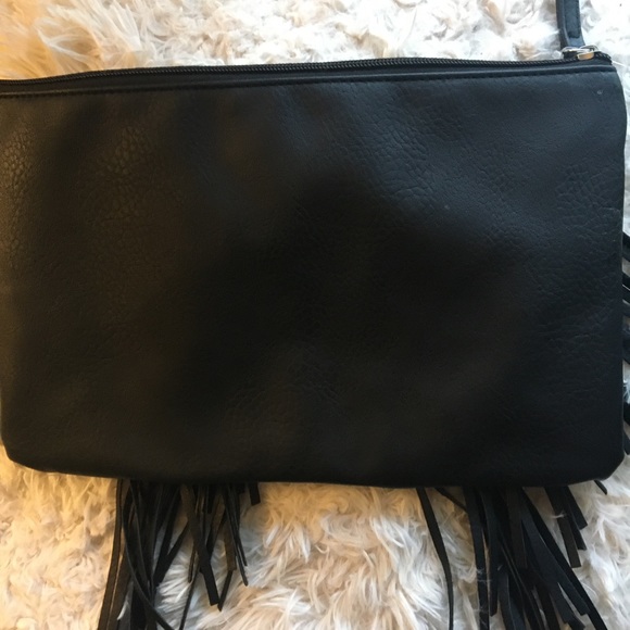 NWT Large black vegan leather makeup pouch - Picture 3 of 4